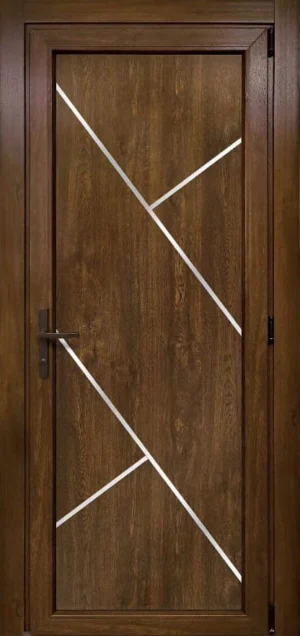 пластикові двері 23 горіх